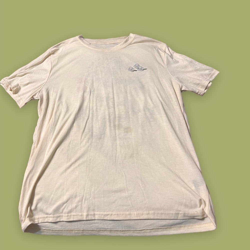 mens beige graphic tee